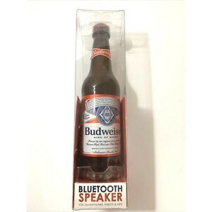 Budweiser Portable Bluetooth Bottle Speaker w/ 30 ft. Wireless Connectivity, Red